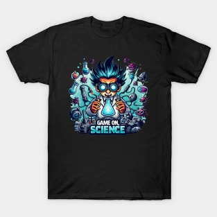 Quantum Gameplay: 'Game On, Science' Illustration T-Shirt